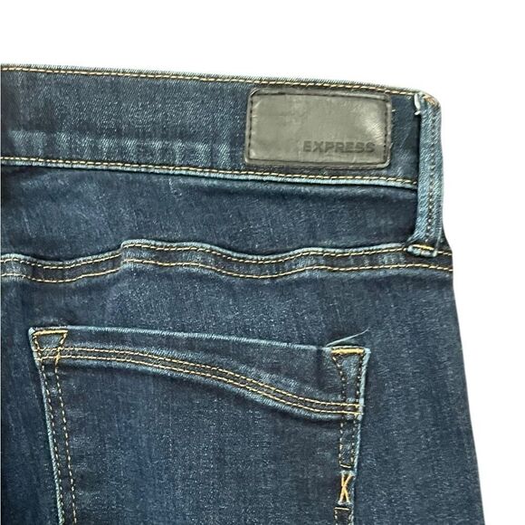 Express Women’s Mid Rise Medium Wash Denim Legging Blue Jeans, Size 8R - Picture 3 of 11